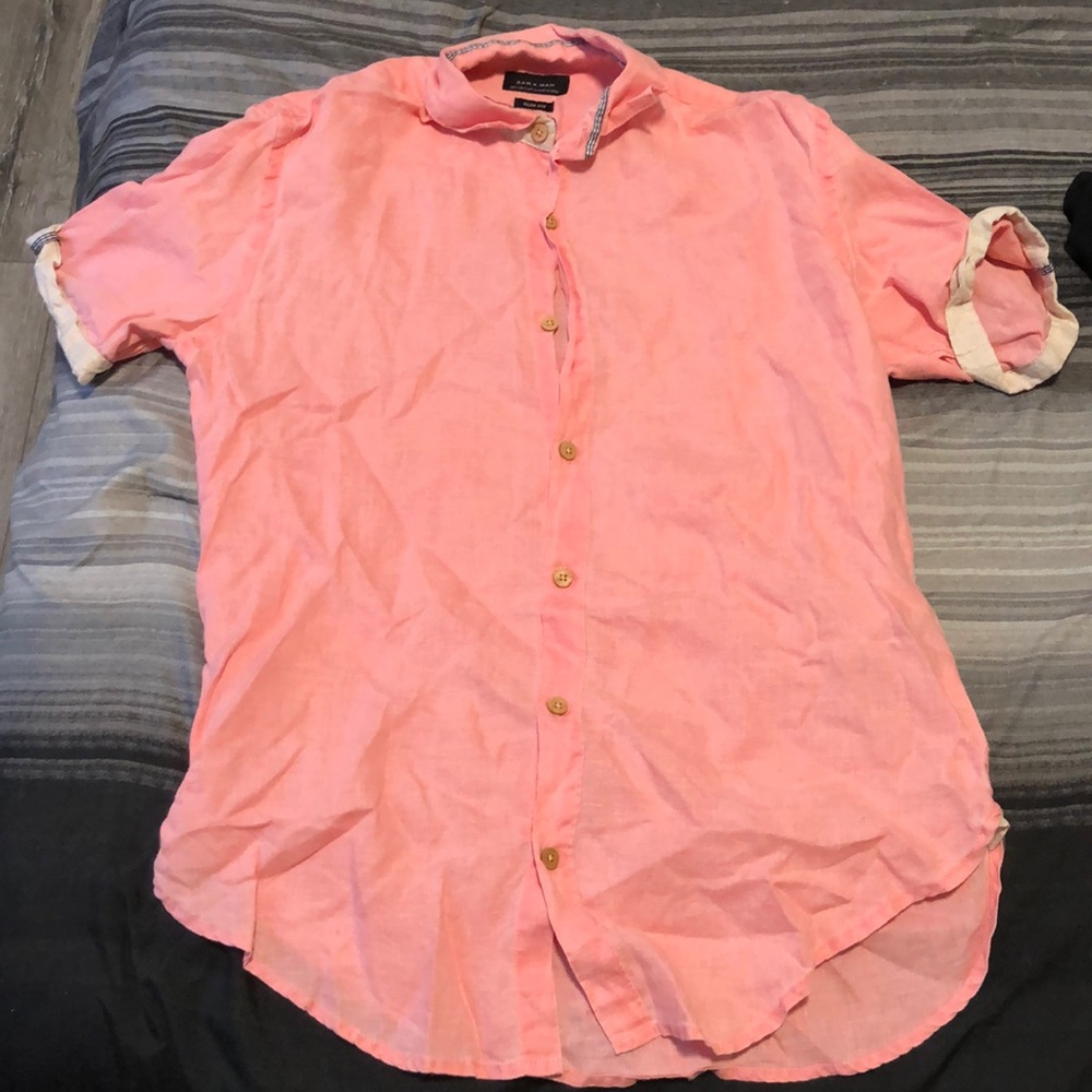 Zara Man pink shirt -sizes small-